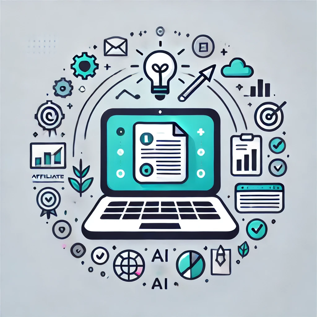 DALL·E 2025-03-27 15.59.52 - Minimalist and modern icon representing marketers and bloggers turning ideas or blog posts into polished ebooks using AI. The icon features a stylized